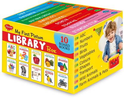 My First Learning Library: Boxset Of 10 Board Books For Children's By Sawan (English, Hardcover)