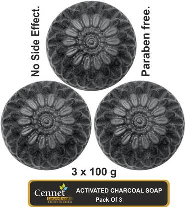 CENNET  Activated Charcoal Soap For Anti Wrinkle , Acne , Blackheads , Natural Detox Face Soap Face & Body Soap