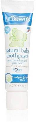 Dr. Brown's Natural Baby Toothpaste, 40 Gm Pack of 2 Pcs Toothpaste