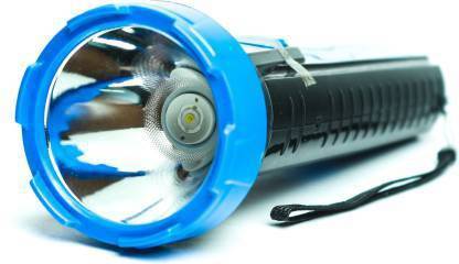 Star Deep 7200 PLAIN BLACK LONG RANGE TORCH WITH SUPER BATTERY Torch