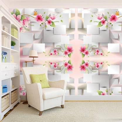 BPDESIGNSOLUTION Floral & Botanical Multicolor Wallpaper