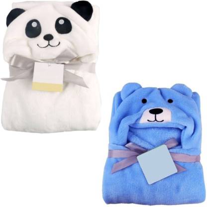 BRANDONN Printed Single Hooded Baby Blanket for  Mild Winter
