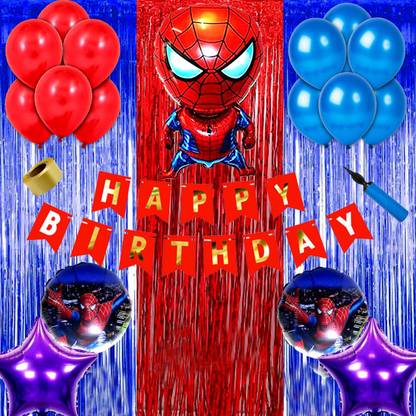Shopperskart Happy birthday Spiderman theme combo kit pack for party decorations