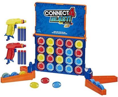 HASBRO GAMING Connect 4 Blast! Game; Powered by ; Includes Nerf Blasters and Foam Darts; Game For Kids Ages 8 and Up Board Game Accessories