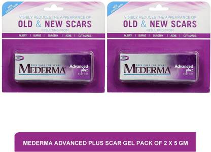 MEDERMA Advanced Plus Scar Gel - best gel for burns, injury, cut marks(pack of 2)5g