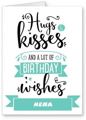 Midas Craft Happy Birthday Neha ….06 Bithday Message Greeting Card