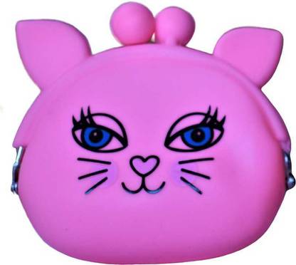 Sanaya Creative Cat Coin Purse Silicone Cat Coin Bag Mini Cat Key Bag Candy Color/ Small Change Purse Wallet Coin Bank