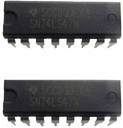 TechInfo RR7447 / SN74LS47N IC BCD to 7 Segment Decoder/Driver, DIP-16 (PACK OF 1) Electronic Components Electronic Hobby Kit