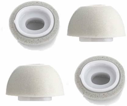 Crysendo Memory Foam 2 Pairs, 4 Pcs Eartips Earbuds Cover Foam Cushion | Compatible with Apple AirPods Pro Headphones | Stays in Your Ears. No Pain. Grey (Large) In The Ear Headphone Cushion