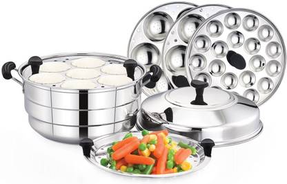 klassi kitchen Induction And Standard Idly Cooker with Steamer Plate Induction & Standard Idli Maker (5 Plates , 21 Idlis ) Induction & Standard Idli Maker