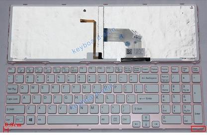 SDLAPPARTS SD Laptop Keyboard for Sony VAIO SVE15 SVE 15 SVE-15 SVE151E11T - White (BACKLIT) Laptop Keyboard Replacement Key
