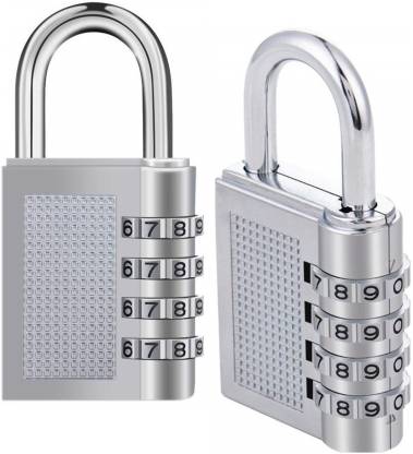 2x Padlock 4-Digit Combination Lock Password Security Bag_Travel Luggage_Gym Set