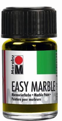 MARABU Easy Marble - Marbling Paint - Bottle of 15 ML - Lemon (020)