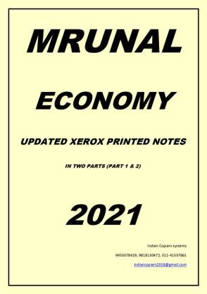 Mrunal Economy Updated Xerox Printed Notes 2021