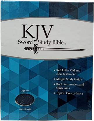 Holy Bible: King James Version, Black Ultra Soft, Large Print, Sword Study Paperback
