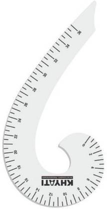 KHYATI Tailoring/ Sewing Designing French Curve Scale- 1 pc of French curve 6 shape with marking (36 cm) - Sewing Kit Ruler