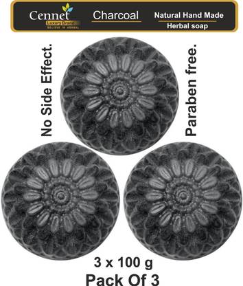 CENNET Natural Handmade Charcoal Soap For Men & Women | Anti Wrinkle , Acne , Blackheads , Natural Detox Face Soap Face & Body Soap.