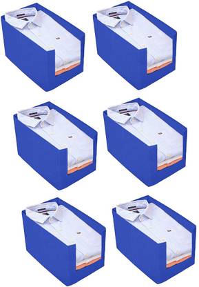 Homkom Shirt Covers Shirt Organizer For Wardrobe/Closet Oraganizer For Clothes, Blue - Set of 6 SHIRTORGANIZER101