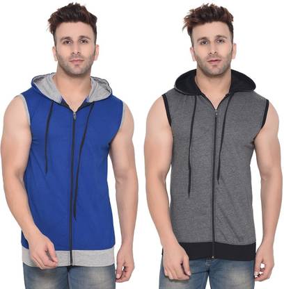 Color Block Men Blue T-Shirt