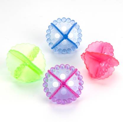 ALL IN ONE 4 Silicone Laundry Ball Solid Colorful Washing Machine Balls for Cleaning Better Reusable Washing Machine Ball Laundry Dryer Ball (Pack of 4) Detergent Bar (100 g, Pack of 4) Detergent Bar