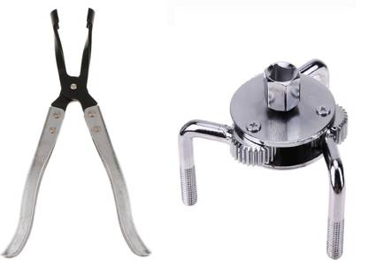 RDX Car Hose Plier Car Water Pipe Hose Removal Installer Flexible Tool Clip Clamp Plier Circlip Plier Auto Oil Filter Wrench Car Repair Tools AdjustableThree-Claw Round Machine Filter Wrench Filter Single Sided Speciality