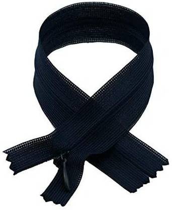 Unicord Invisible Zipper with Tear Drop Slider Lace Tape, 60cm (23.62inches) x 12pc/Bag, Navy