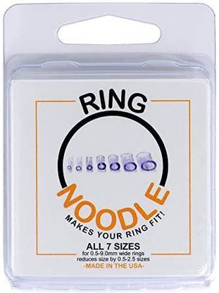 Premier Gem Consultants RING NOODLE Ring Guard/Ring Size Adjuster for Thin and Wide Rings - 7 pack (1 of each size) Fits rings 0.5mm to 9.0mm wi