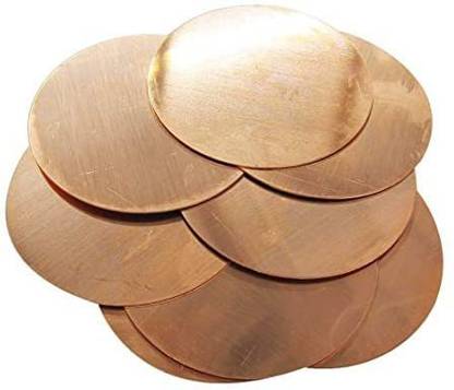 Copperlab 3-5/8 Inch Round Circle Disc Copper-Metal Stamping Blank Engraving Tag-16 Oz Copper-8 Blanks