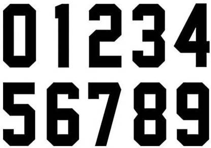 fanbrilliant 0 To 9 Numbers 8 Inch Tall For Sports T-Shirt Jersey Iron On Heat Transfer Numbers