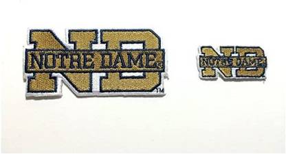 Notre Dame Embroidered Iron On Patch Set 2 Nd Fighting Irish Patches