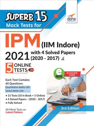 SuperB 15 Mock Tests for IPM (IIM Indore) 2021 with 4 Solved Papers (2020 - 2017) & 5 Online Tests 3rd Edition