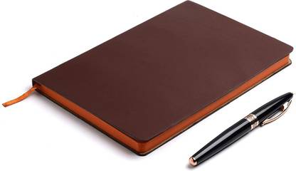 COI Cinnamon Brown Cute Diary - Vintage Faux Leather A5 Travel Journal for an Awesome Friendly Kids for Stylish Girls and Boys with Pen. A5 Diary RULED 180 Pages
