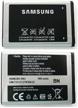 STOCK UP Mobile Battery For  SAMSUNG AB463651BU 960 mAh Li-Ion 100% Original High Quality Mobile Battery for Samsung Galaxy GT-L700/ GT-S3650/ GT-S5600/ GT-J808E/ GT-F400 (AB463651BU)