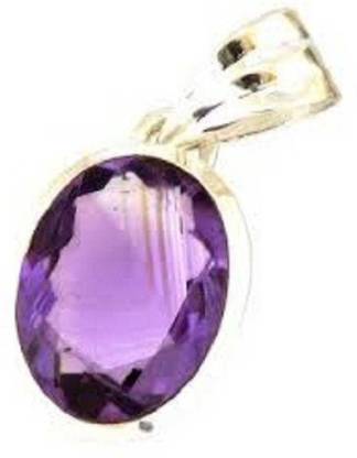 RATAN BAZAAR Amethyst Original 4.00 ratti stone Jamuniya Semi Precious stone Effective and good quality for unisex Silver Amethyst Stone Pendant