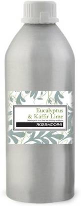 ROSeMOORe Aroma Ceramic Diffuser Oil and Aroma Electric Diffuser Oil (Eucalyptus & Kaffir Lime) in Well Packed Aluminum Bottle - Size : 1 LTR. Aroma Oil