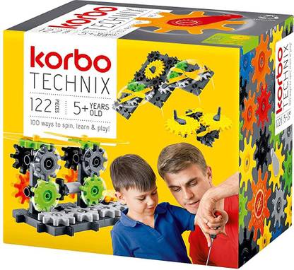 korbo Technix 122 | Creative Learning Education Toys for Kids | Puzzle Vehicles Shape Building | Unbreakable Toy Set | Block Constructions