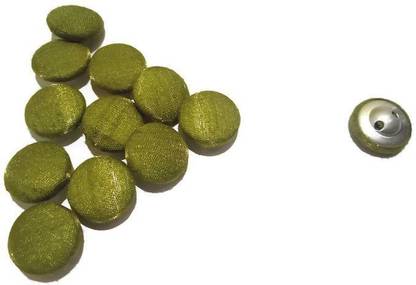 AKSHAR Pack of Fabric Plain Mehendi Green Colored Buttons Fabric Buttons