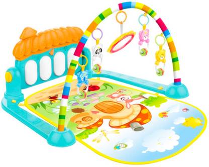 D ETERNAL Multi-Function Baby Play Gym Kick and Play Musical Keyboard Mat Piano Play Gym Fitness Rack