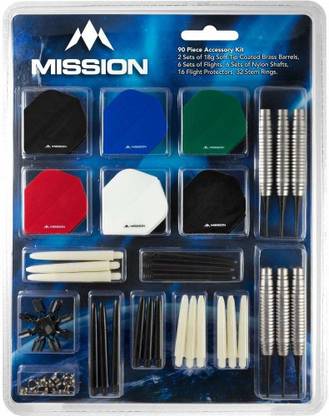 Mission Darts Full Set - 90pc Accessory Kit - Soft Tip Steel Tip Dart