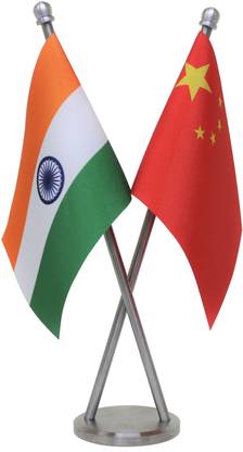 FlagSource India -china Flag Rectangle Table Miniature Flag