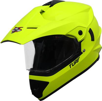 Steelbird Off Road Motocross Helmet in Matt Fluo Neon Motorbike Helmet