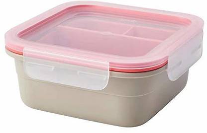 IKEA Lunch Box with Inserts, Square/Beige Light red750 ml (25 oz) 1 Containers Lunch Box