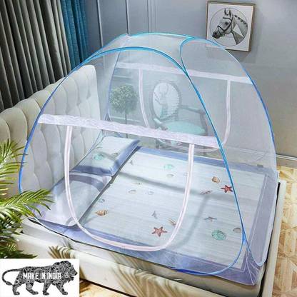 Gitesh Polyester Adults Washable Portable Folding Mosquito Net Pop-Up Mosquito Tent for Beds Mosquito Net