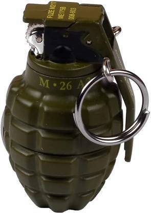 Explorer ™ Mini Hand Granade- Cigarette Lighter with Key Ring - Pocket Lighter Key Chain