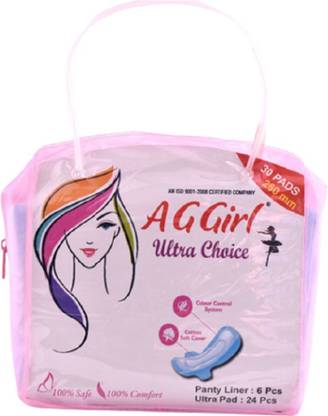 Ag Girl Ultra Choice Sanitary Pad 280 mm 30pcs in 1 Packet (Pack of 1) Sanitary Pad