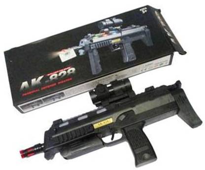 Toyvala Wicked AK-828 Toy Machine Gun - with Light and Sound | Toy Gun Set for Kids, Battery Operated Gun for Boys Guns & Darts
