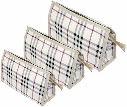 Dabboo ji beige checks Travel Toiletry Kit
