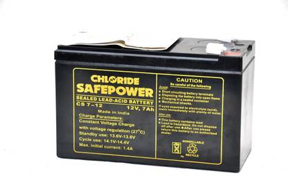 EXIDE CHLORIDE SAFE POWER 7AH 12 V Offline/Standby Tower Model UPS 2 Outlet Plugs