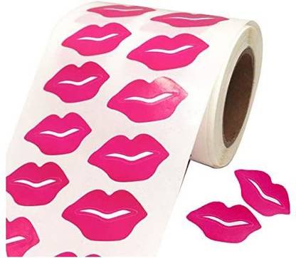 Remarkable Lips Stickers,Removable Stickers Perforated Self Adhesive Kisses Stickers for DIY Decorating Crafting, Total 1000 Pieces
