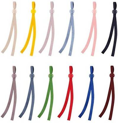 Shappy 120 Pieces Elastic String Bands with Adjustable Buckle Stretchy Ear Band Strap Elastic Cord Bands Earloop Anti-Slip Stra